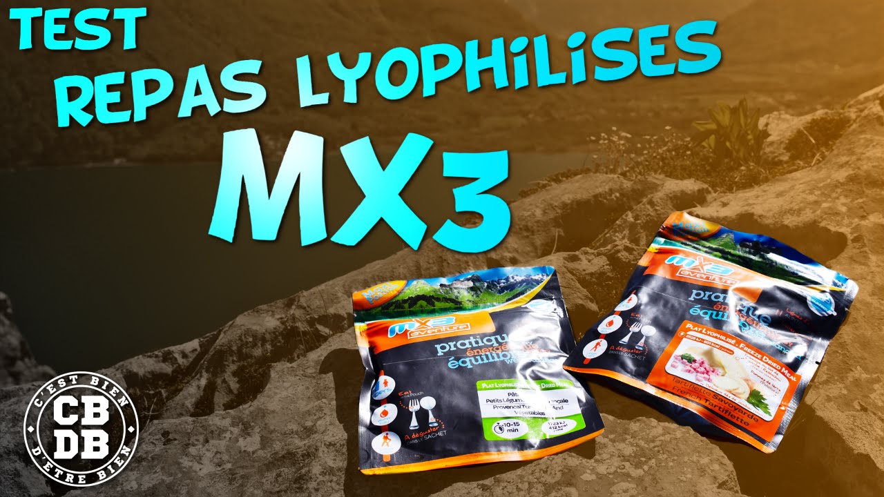 Test repas lyophilisés MX3